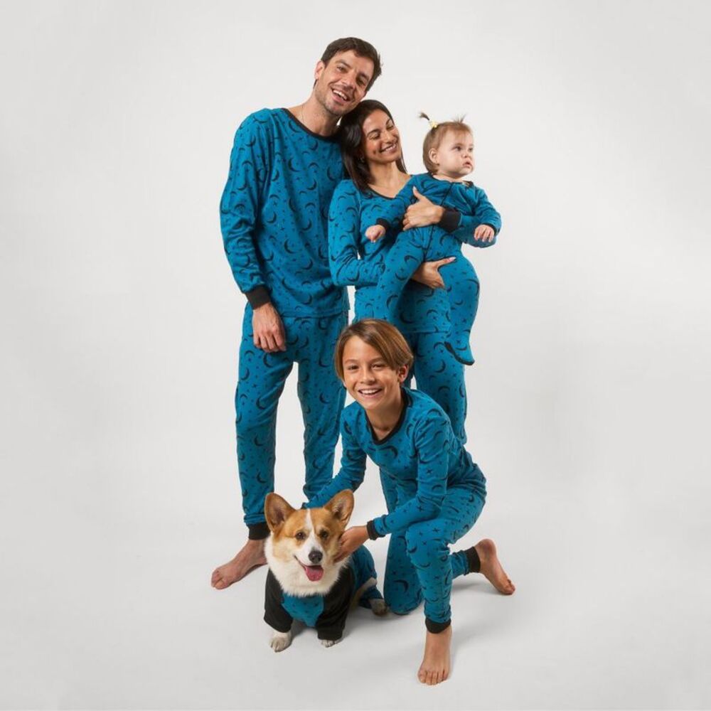 Leveret Mens Two Piece Cotton Pajamas Moon L